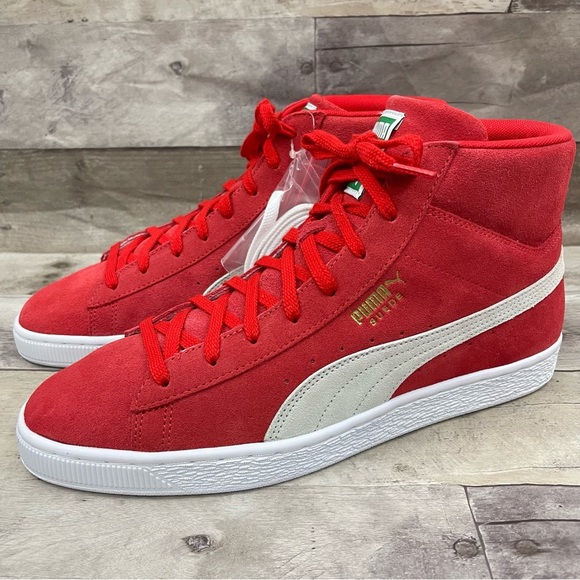 PUMA Men's Suede Classic XXI Mid Sneakers Size 11 Red - Picture 2 of 10